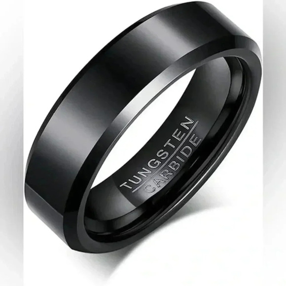 Other - Men’s Black Tungsten Carbide Ring – Size 11, 12